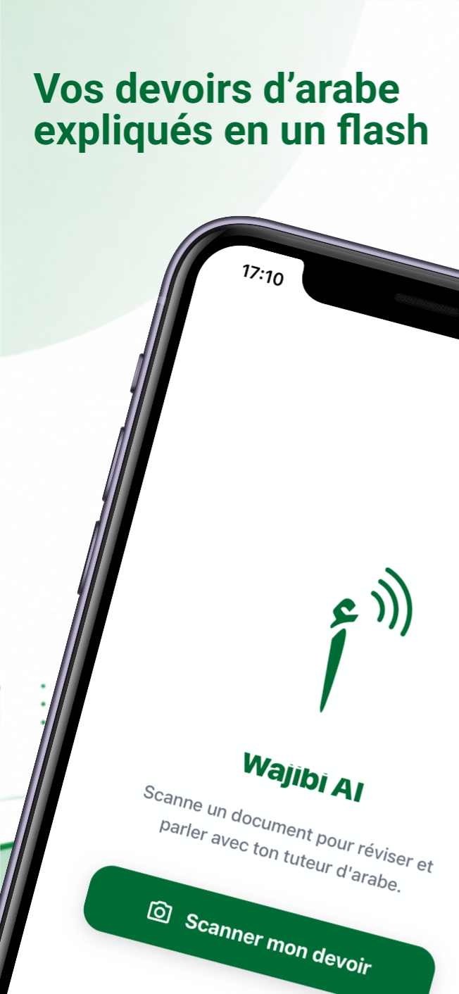 Wajibi AI home screen on iPhone